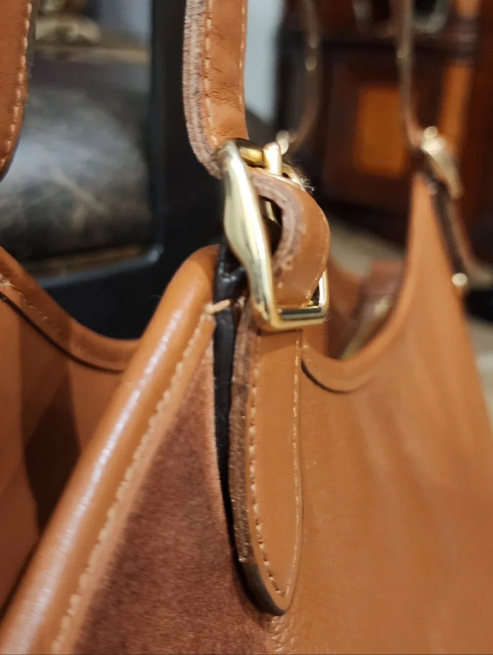 Coach Brown Leather & Suede Shoulder Bag